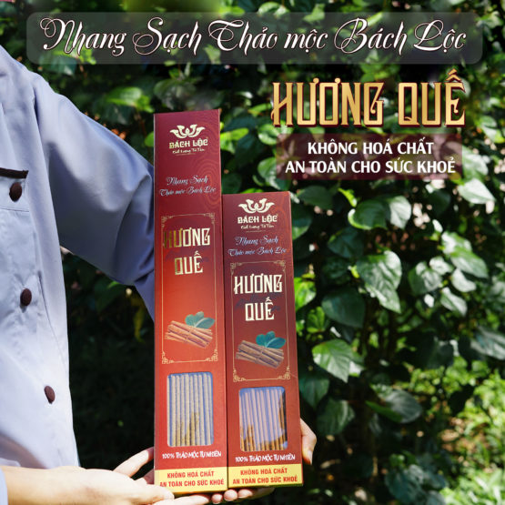 Nhang sạch thảo mộc- HƯƠNG QUẾ (Chân Đỏ và Mộc)