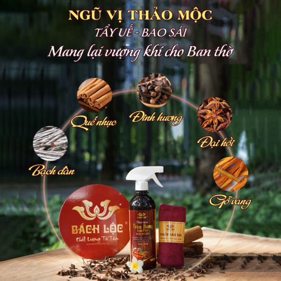 Nước thơm Trầm hương Ngũ vị Bách Lộc 500ml